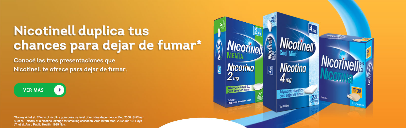 Nicotinell duplica tus chances de dejar de fumar*