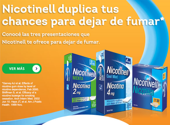 Nicotinell duplica tus chances de dejar de fumar*