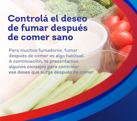 Controlá el deseo de fumar después de comer sano